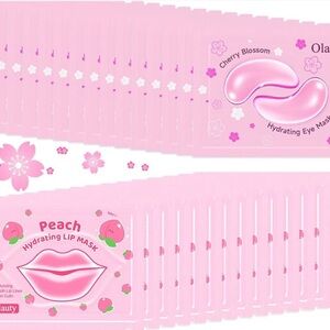 Eye Mask and Peach Lip Mask Set